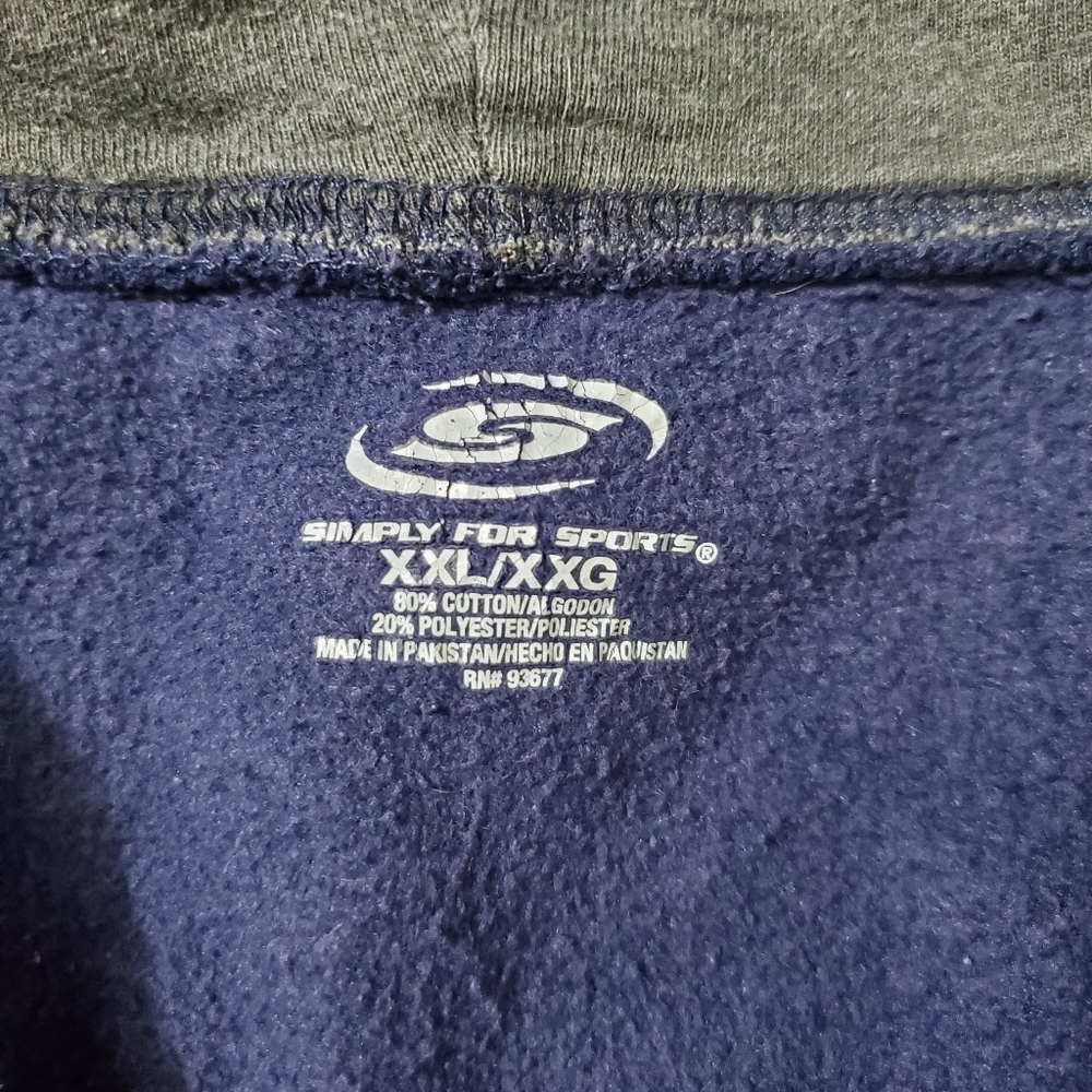 Simply for Sports Sweater Hoodie Zip up Jacket Size XXL - Picture 3 of 3